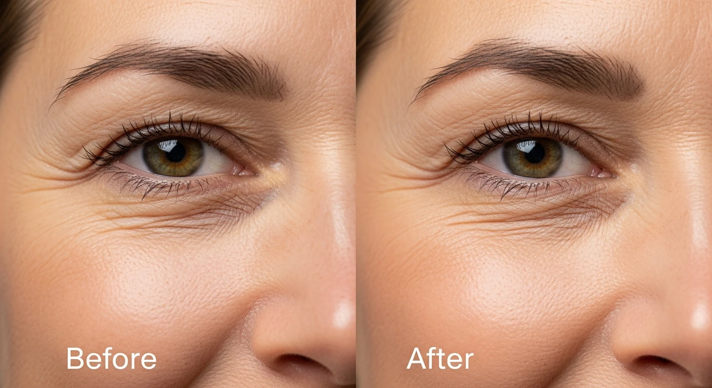 Botox kraaienpootjes voor en na resultaat
