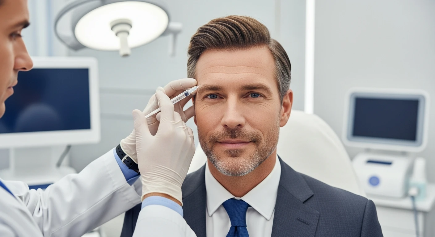 Botox voor mannen voor en na resultaat