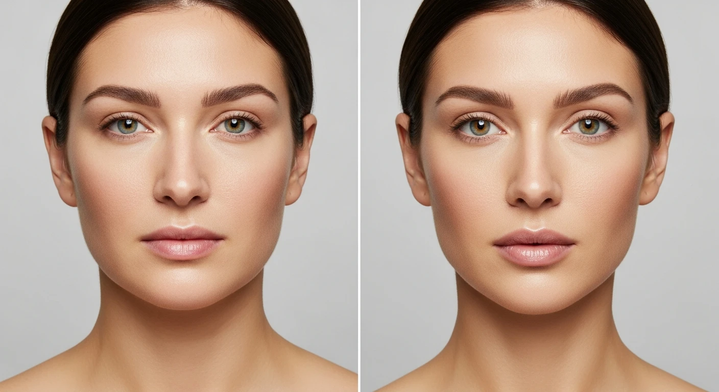 Masseter botox (kaakspier) voor en na resultaat